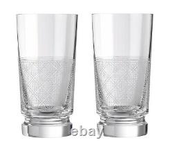 Christofle Crystal Jardin D'eden Highball Glasses Pair #7927270 Brand Nib F/sh