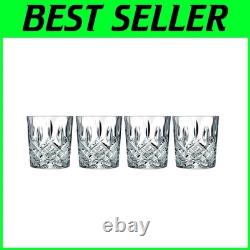 Classic Clear Crystalline Double Old Fashioned Glasses Gift Boxed Set of 4