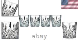Classic Clear Crystalline Double Old Fashioned Glasses Gift Boxed Set of 4