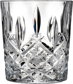 Classic Clear Crystalline Double Old Fashioned Glasses Gift Boxed Set of 4