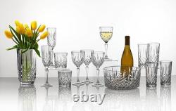 Classic Clear Crystalline Double Old Fashioned Glasses Gift Boxed Set of 4
