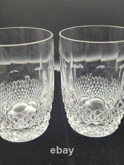 Colleen by Waterford crystal pair of Double Old Fashioned Glasses 4.5