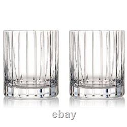 Crystal Avenue Double Old Fashioned Glass, Pair