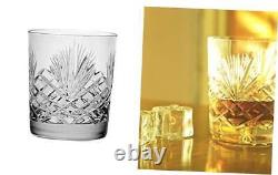 Crystal Double Old Fashioned Set of 6 Glasses Hand Cut DOF tumblers