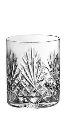 Crystal Double Old Fashioned Set of 6 Glasses Hand Cut DOF tumblers Tum