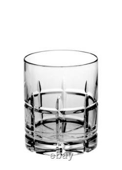 Crystal Double Old Fashioned Set of 6 Glasses Hand Cut DOF tumblers -Tumb