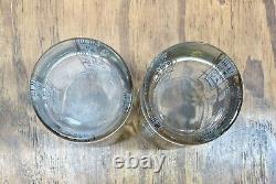 Culver Egyptian Pharaoh Double Old Fashioned Glasses Set of 2 with 22K Gold