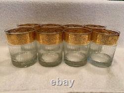 Culver Tyrol 22k Gold Double Whiskey Rocks Glasses