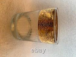 Culver Tyrol 22k Gold Double Whiskey Rocks Glasses