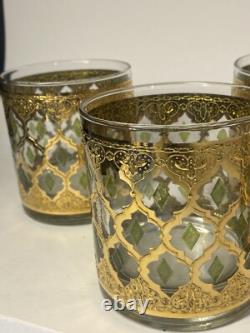 Culver VALENCIA Double Old Fashioned Glasses MCM Barware Mint Condition SET OF 5