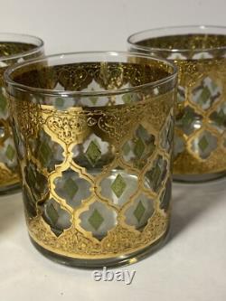 Culver VALENCIA Double Old Fashioned Glasses MCM Barware Mint Condition SET OF 5