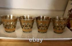 Culver Valencia Glasses Double Old Fashioned Set of 4 Flared Lowball 12 Ounce