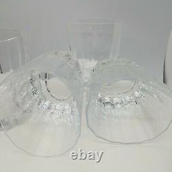 DANSK Crystal Old Fashioned Oval Facette Double Crystal Glasses France Set of 6