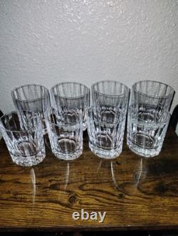 DANSK France OVAL FACETTE Crystal DOUBLE OLD FASHIONED ROCKS GLASSES (8) MCM