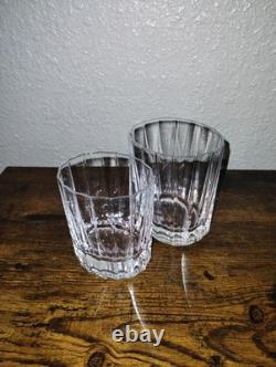 DANSK France OVAL FACETTE Crystal DOUBLE OLD FASHIONED ROCKS GLASSES (8) MCM
