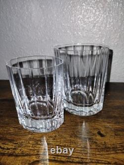 DANSK France OVAL FACETTE Crystal DOUBLE OLD FASHIONED ROCKS GLASSES (8) MCM