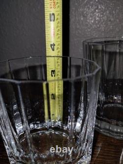 DANSK France OVAL FACETTE Crystal DOUBLE OLD FASHIONED ROCKS GLASSES (8) MCM