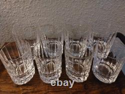 DANSK France OVAL FACETTE Crystal DOUBLE OLD FASHIONED ROCKS GLASSES (8) MCM