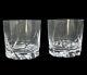 DAUM Crystal 2 Rocks GLASSES Double Old Fashioned Deep Cut Whisky DOF 12oz