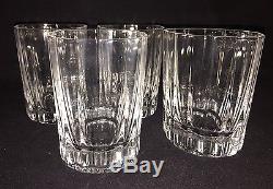 Dansk Designs Oval Facette Set Of 4 Double Old Fashioned Glasses France Glass