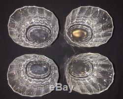 Dansk Designs Oval Facette Set Of 4 Double Old Fashioned Glasses France Glass