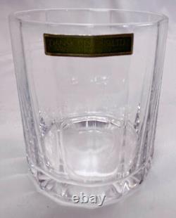 Dansk Facette Double Old Fashioned Glasses 3 3/4 (Set of 4) with16 Facets NICE