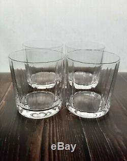 Dansk Facette Round Double Old Fashioned Glasses Set of 4, 3 1/2 Tall