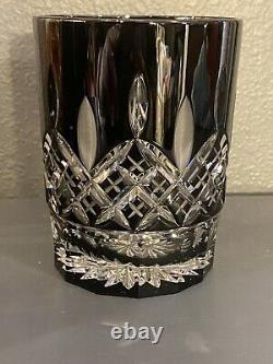 Dazzling Waterford Lismore Diamond Collection Black Double Old Fashioned Tumbler