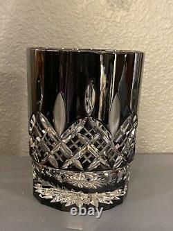 Dazzling Waterford Lismore Diamond Collection Black Double Old Fashioned Tumbler