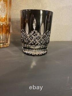 Dazzling Waterford Lismore Diamond Collection Black Double Old Fashioned Tumbler