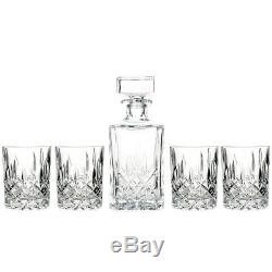 Decanter and Set of 4 Double Old Fashioned Whiskey Glasses Marquis by Waterford
