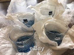 Denby Blue Jetty Double Old Fashioned Glasses 4 EA new in box