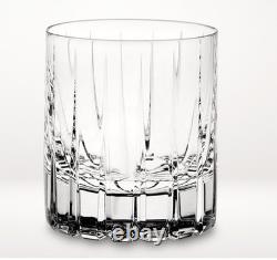 Discontinued Italian Crystal MCM Whiskey Tumblers + DOF Set brutalist BARWARE