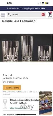 Discontinued Italian Crystal MCM Whiskey Tumblers + DOF Set brutalist BARWARE