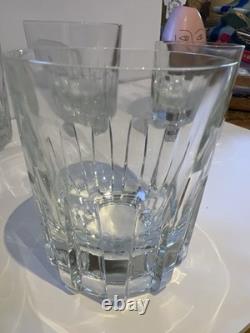 Discontinued Italian Crystal MCM Whiskey Tumblers + DOF Set brutalist BARWARE