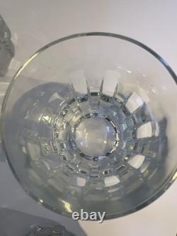Discontinued Italian Crystal MCM Whiskey Tumblers + DOF Set brutalist BARWARE