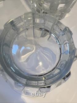 Discontinued Italian Crystal MCM Whiskey Tumblers + DOF Set brutalist BARWARE