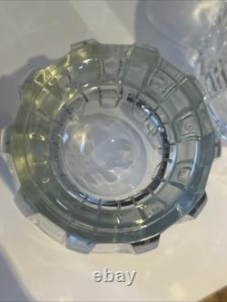 Discontinued Italian Crystal MCM Whiskey Tumblers + DOF Set brutalist BARWARE