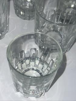 Discontinued Italian Crystal MCM Whiskey Tumblers + DOF Set brutalist BARWARE