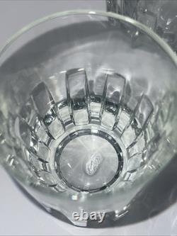 Discontinued Italian Crystal MCM Whiskey Tumblers + DOF Set brutalist BARWARE