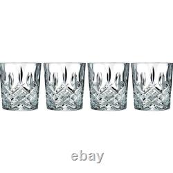 Double Old Fashioned Glasses Set of 4 Lead Free Crystalline 11 oz Reusable