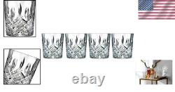 Double Old Fashioned Glasses Set of 4 Lead Free Crystalline 11 oz Reusable