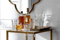 Double Old Fashioned Glasses Set of 4 Lead Free Crystalline 11 oz Reusable