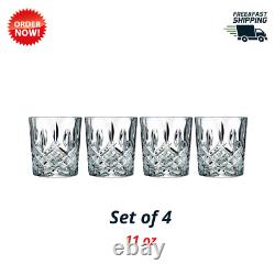 Double Old Fashioned Glasses Waterford Markham Scotch Whiskey Crystal 4pcs, 11oz