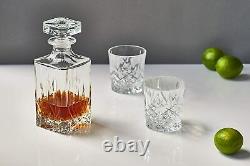 Double Old Fashioned Glasses Waterford Markham Scotch Whiskey Crystal Set of 4