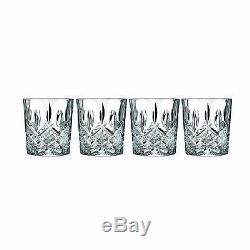 Double Old Fashioned Glasses Waterford Markham Scotch Whiskey Crystal Set of 4