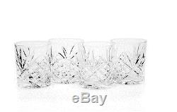 Dublin Double Old Fashioned, Set of 4 glass bar glasses Clear whiskey 8oz drink