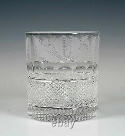 EDINBURGH Scotland Crystal THISTLE 3-3/4 Double Old Fashioned Whiskey Glass