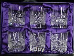 Edinburgh Crystal Ayr, Cut Set of 6 Double Old Fashioned Glasses withBox