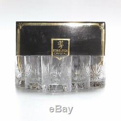 Edinburgh Crystal Star Of Edinburgh 6 X Double Old Fashioned Whisky 1sts Boxed